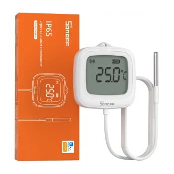 Viedais temperatūras sensors Sonoff SNZB-02LD Zigbee ar zondi un LCD ekrānu