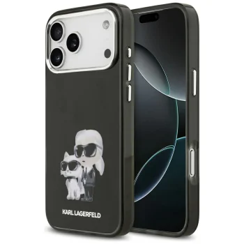 Karl Lagerfeld IML Aquarelle MagSafe vāciņš iPhone 17 Pro, melns