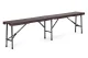 MultiGarden saliekams banketu galds 180 cm + 2 soli, brūns