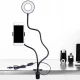 Dienas Gaismas Gredzenveida Riņķa LED Lampa ar Lokāno Telefona Turētāju uz Knaģa | Desktop Selfie Ring Light with...