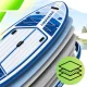 AquaPaddle SUP dēlis 355x82x15 cm ar piederumiem, 200 kg, Navigator Blue