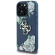 Guess Grained Roses Big 4G Logo vāciņš iPhone 16 Pro Max 6.9\", zils