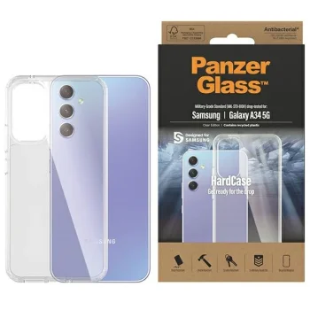 PanzerGlass HardCase antibakteriāls militāri sertificēts apvalks Samsung Galaxy A34 5G - caurspīdīgs |...