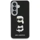 Karl Lagerfeld Saffiano Double Heads Metal vāciņš Samsung Galaxy S26+, melns