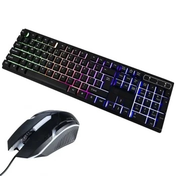 Spēļu tastatūra un pele ar LED apgaismojumu