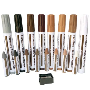 Vaska Krītiņu Marķieru Remonta Komplekts Mēbelēm Grīdām, 8 gab. | Wood Furniture Touch-Up Repair Markers Wax...