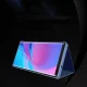 Atverams vāciņš Clear View priekš Samsung Galaxy M53 5G ar statīva funkciju, melns