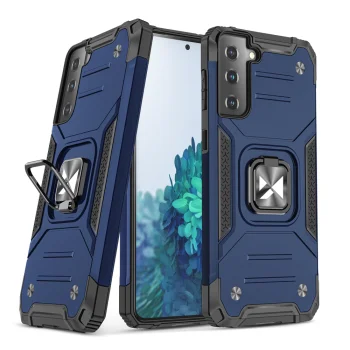 Wozinsky Ring Armor hibrīda vāciņš priekš Samsung Galaxy S22, zils