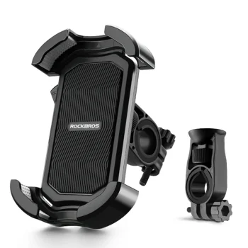 Rockbros 25210032001 velosipēda / motocikla tālruņa turētājs uz stūres, melns