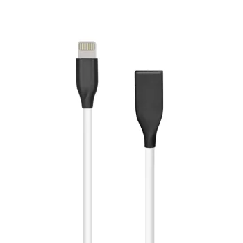 Extra Digital USB - Lightning silikona kabelis 1m, balts