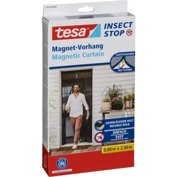 Magnētiskais pretinsektu aizkars durvīm Tesa Insect Stop 55374, 0.8 x 2.0 m, antracīts