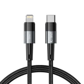 Tech-Protect UltraBoost Lightning / USB-C PD kabelis 20W 3A 1m - pelēks | cable gray