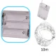 LED dekoratīvā virtene uz stieples 10m 100 LED, auksti balta