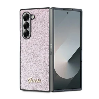 Guess 4G Glitter Script vāciņš Samsung Galaxy Z Fold 6 Pink
