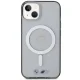BMW iPhone 14 vāciņš Silver Ring MagSafe, caurspīdīgs