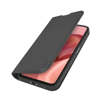 SBS Wallet Smooth atverams vāciņš Motorola Moto G06, melns