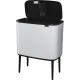 Atkritumu šķirošanas tvertne Brabantia Bo Touch Bin 3 x 11 L, balta
