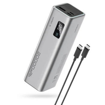 Cuktech CUKP200XGLGR ārējais akumulators 20000mAh 100W, pelēks