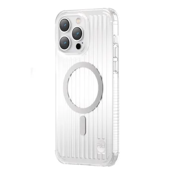 Kingxbar PQY Go Out Series vāciņš iPhone 14 Plus ar MagSafe, sudraba