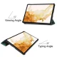 Samsung Galaxy Tab S9+ Plus (SM-X810, SM-X816B) Trifold Stand PU Leather Cover Case, Green | Planšetes Vāciņš...