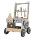 Kruzzel 00024758 koka instrumentu galds bērniem 3-in-1 (balts/pelēks/brūns)