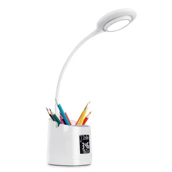Galda lampa ar organizatoru, pulksteni un termometru, LED