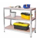 Humberg 4840 metāla noliktavas plaukts 150x75x30 cm, sudrabots
