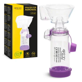 4Fizjo 1590 Inhalācijas kamera ar maskām, violeta