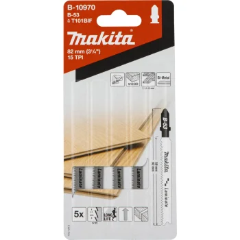 Makita B-53 B-10970 figūrzāģa asmeņi laminātam, 5 gab.