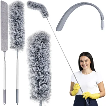 Teleskopiskā putekļu slotiņa Ruhhy ar 2 uzgaļiem, 84-250 cm