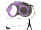 Automātiskā suņu pavada ar fiksatoru, 5 m (līdz 15 kg), violeta