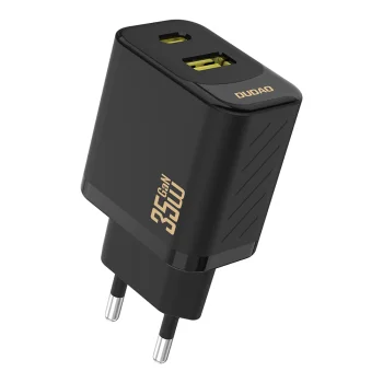 Dudao A27 Max tīkla lādētājs 35W GaN, USB-C / USB-A, melns