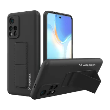 Wozinsky Kickstand Case vāciņš ar statīvu Xiaomi Redmi Note 11S / Note 11, melns