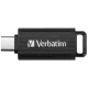 USB zibatmiņa Verbatim Store \'n\' Go 64 GB USB-C USB 3.2 Gen 1 ar iebīdāmu savienotāju, melna