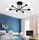 Piekaramā griestu lampa Loft, 6 spuldzes, melna