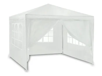 Plonos dārza paviljons 3x3 m, balts