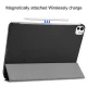 Apple iPad Pro 11\'\' (2024) (A2837 A2925) PU Leather Protective Tri-fold Book Case Cover, Black | Planšetes Vāciņš...