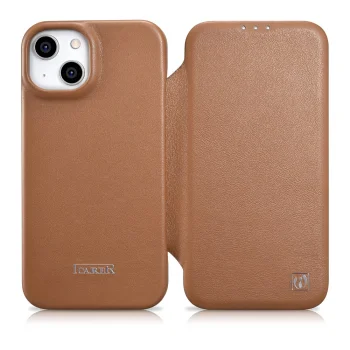 iCarer atverams ādas vāciņš iPhone 14 Plus, MagSafe, brūns (WMI14220715-BN)