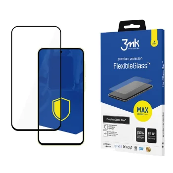 Hibrīda aizsargstikls 3mk FlexibleGlass Max priekš Samsung Galaxy A35 5G, melns