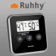 Digitālais virtuves termometrs ar zondi Ruhhy, melns-sudraba