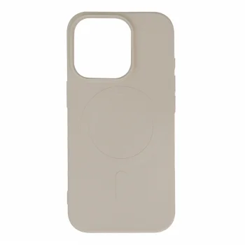 Liquid Silicone Case MagSafe iPhone 16 Pro Max vāciņš, bēšs