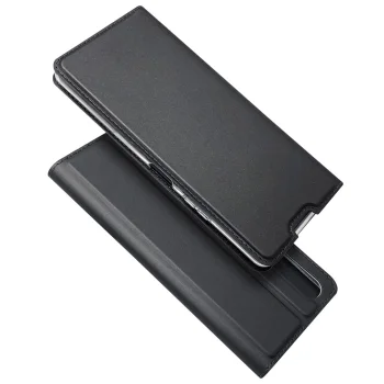 Sony Xperia 10 II Magnetic Leather Case Cover Card Holder, Black | Telefona Vāciņš Maciņš Apvalks Grāmatiņa