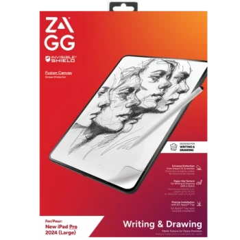 ZAGG InvisibleShield Fusion Canvas Antibakteriāla aizsargplēve, kas imitē papīru, priekš iPad Pro 13" 2024 |...