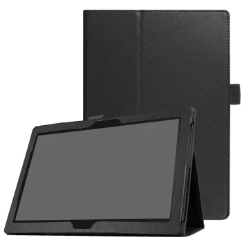 Lenovo Tab 4 10 (TB-X304F TB-X304L) Litchi Texture Stand Leather Case, Black | Vāks Apvalks Pārvalks Grāmatiņa...
