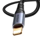 Joyroom Audio Transfer Series SY-A06 audio kabelis 3.5 mm - Lightning 1.2 m, melns