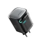 Joyroom JR-TCL02 65W GaN USB-A un USB-C lādētājs ar iebūvētu kabeli - melns