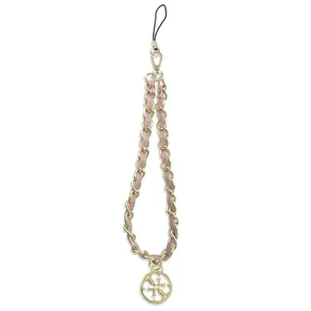 Guess Chain Metal 4G Charm tālruņa piekariņš, rozā