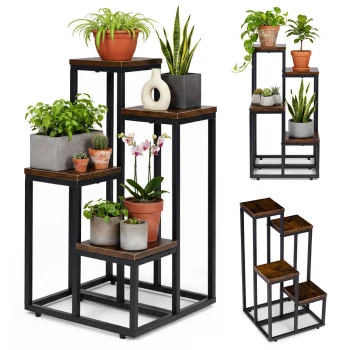 Modernhome 4 līmeņu loft stila augu statīvs, 67 cm