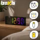 Izoxis LED Pulkstenis-Modinātājs ar Krāsainu Displeju, Temperatūru, USB