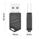 Divjoslu USB Wi-Fi 6 un Bluetooth 5.4 adapteris Wozinsky WAX-900, melns